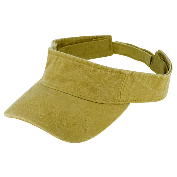 fiebig Juno Visor mit Klettverschuss | One Size Sommercap in vielen Farben aus 100% Baumwolle | Unisex Sommerkappe mit verstellbarem Innenband