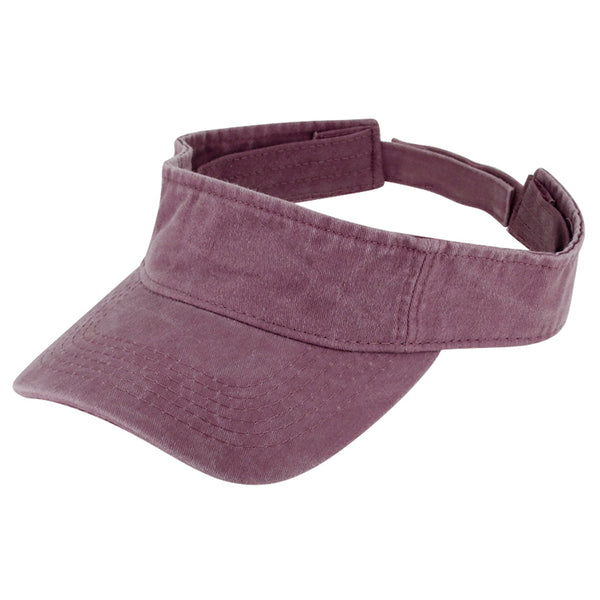 fiebig Juno Visor mit Klettverschuss | One Size Sommercap in vielen Farben aus 100% Baumwolle | Unisex Sommerkappe mit verstellbarem Innenband